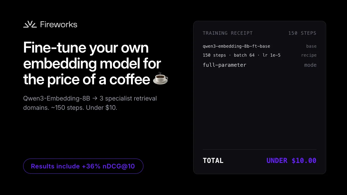 Fine-Tune an Embedding Model from an LLM for the Price of a Coffee