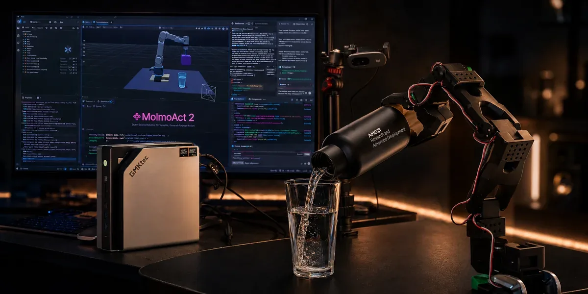 MolmoAct2 Robot Policy Runs on AMD Ryzen AI Max+ 395 Mini PC